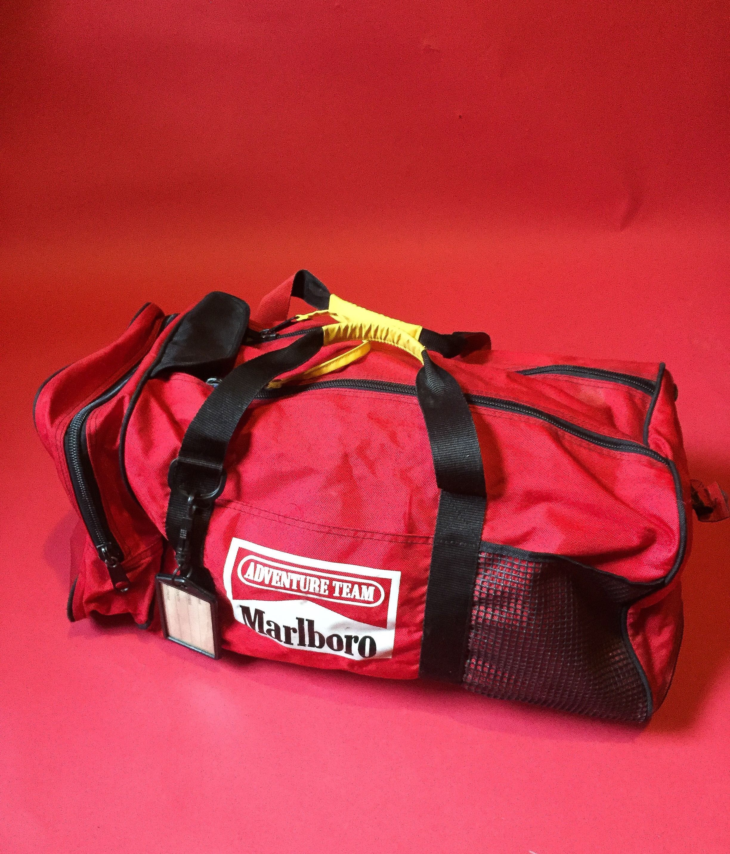 Vintage 90's Marlboro Red Duffle Bag Travel Vtg