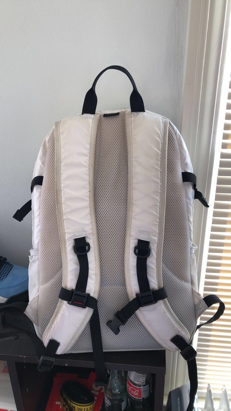 Supreme Supreme backpack white fw17 Grailed
