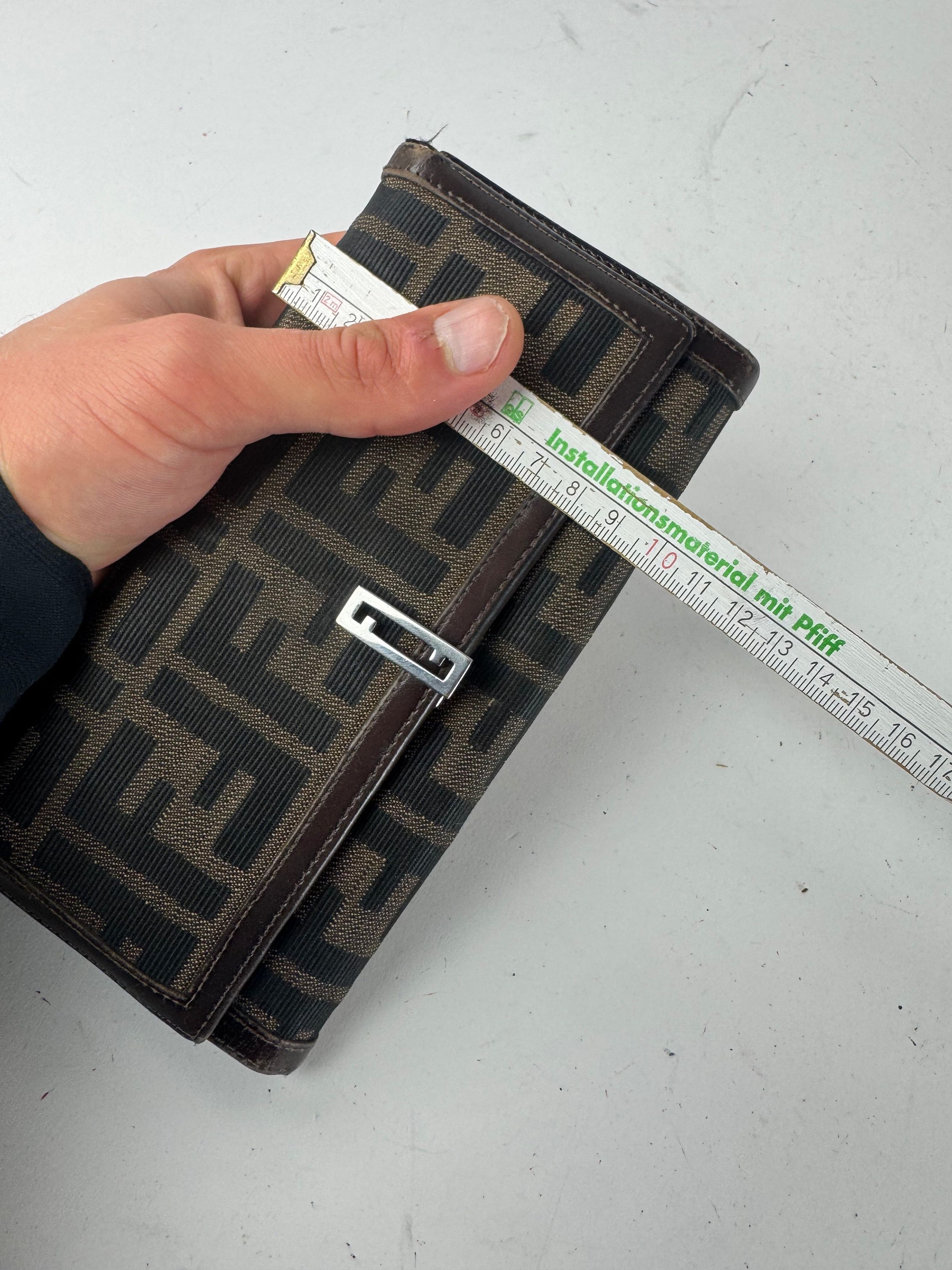 Fendi Vintage FF Monogram Canvas Leather Wallet Brown Size ONE SIZE - 9 Thumbnail