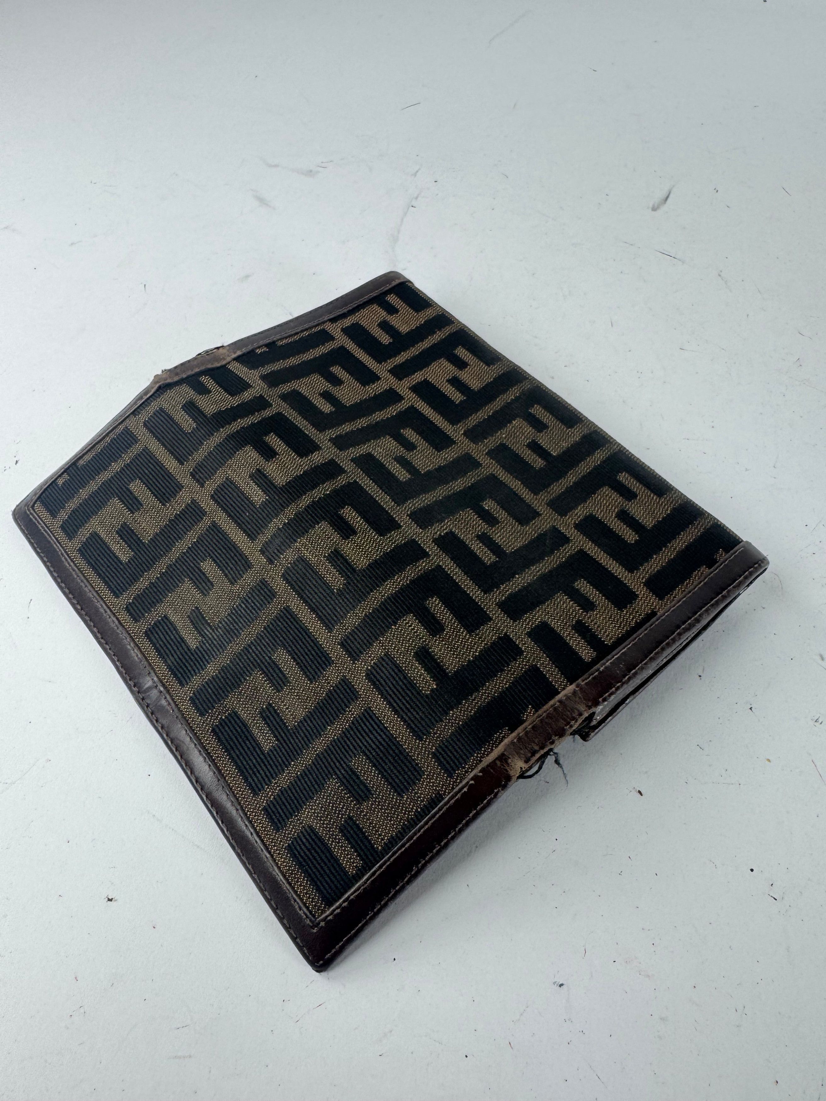 Fendi Vintage FF Monogram Canvas Leather Wallet Brown Size ONE SIZE - 5 Thumbnail