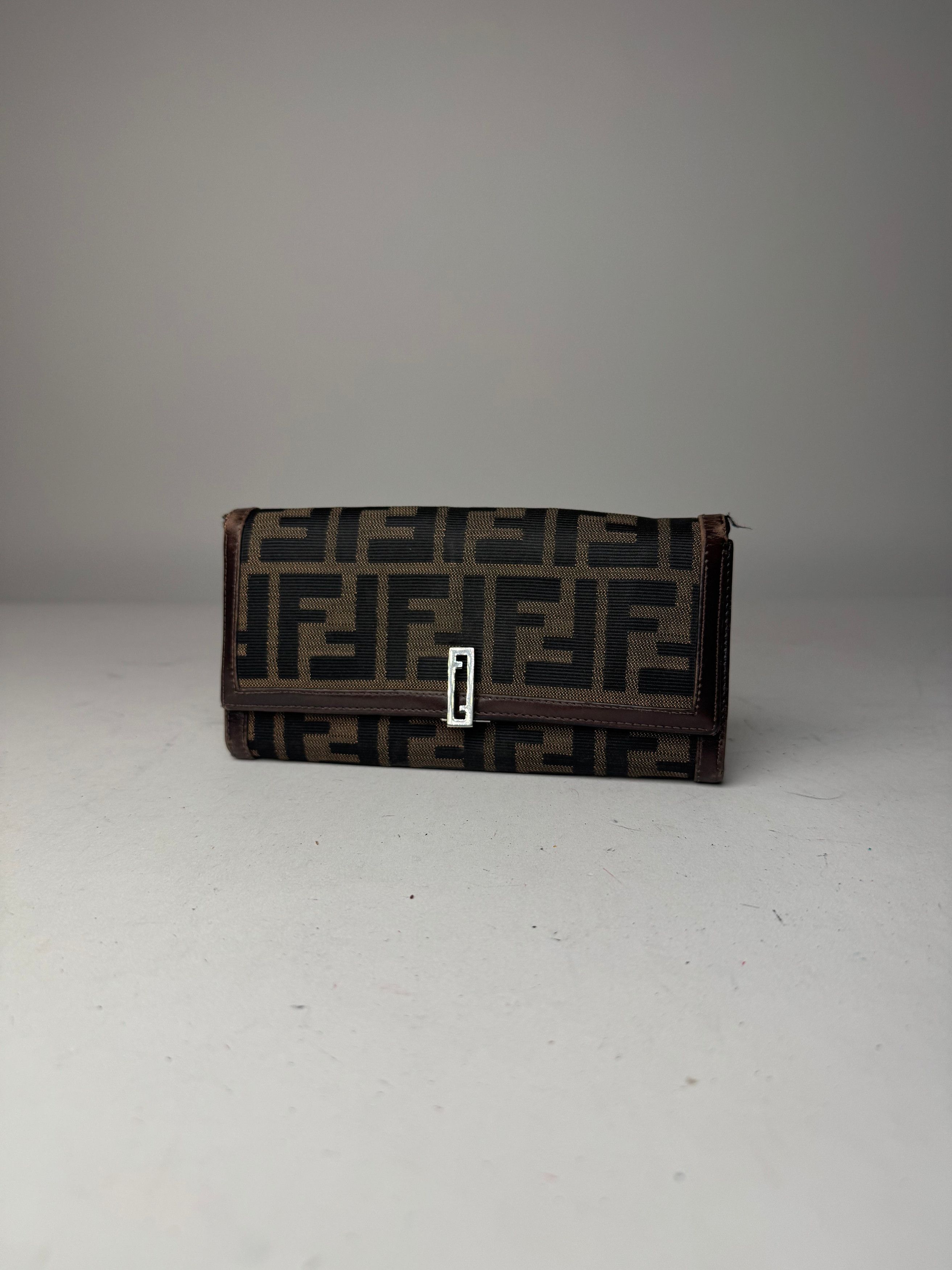 Fendi Vintage FF Monogram Canvas Leather Wallet Brown Size ONE SIZE - 6 Thumbnail