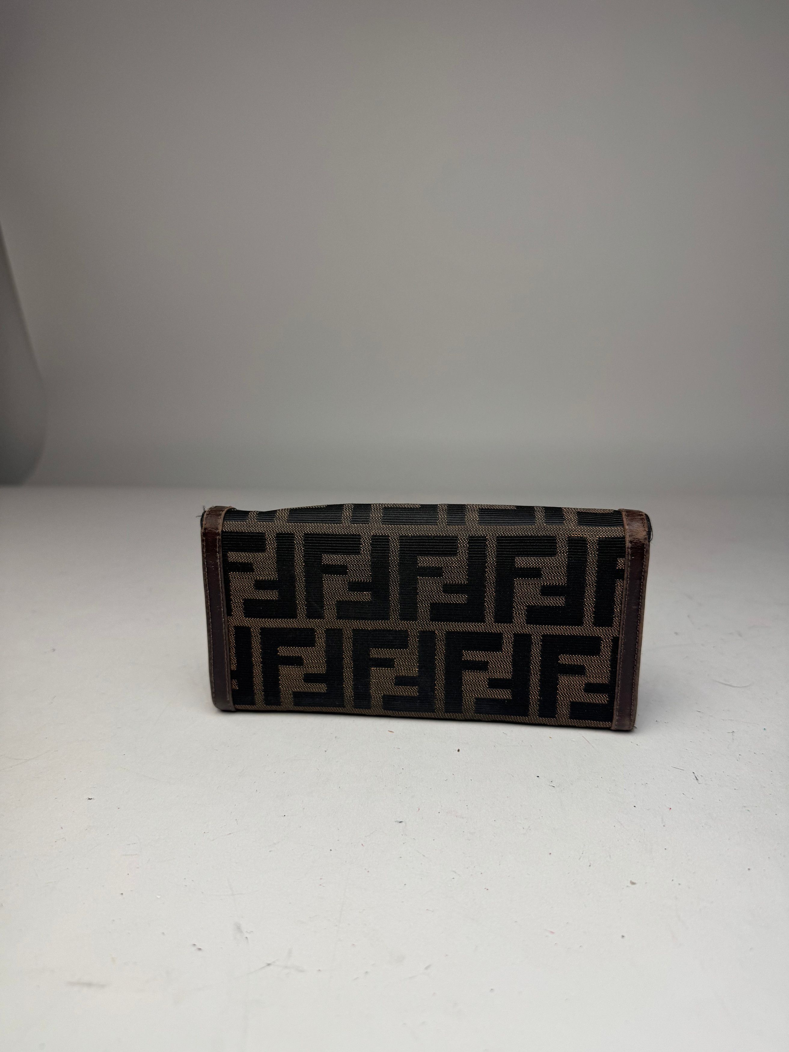 Fendi Vintage FF Monogram Canvas Leather Wallet Brown Size ONE SIZE - 8 Thumbnail