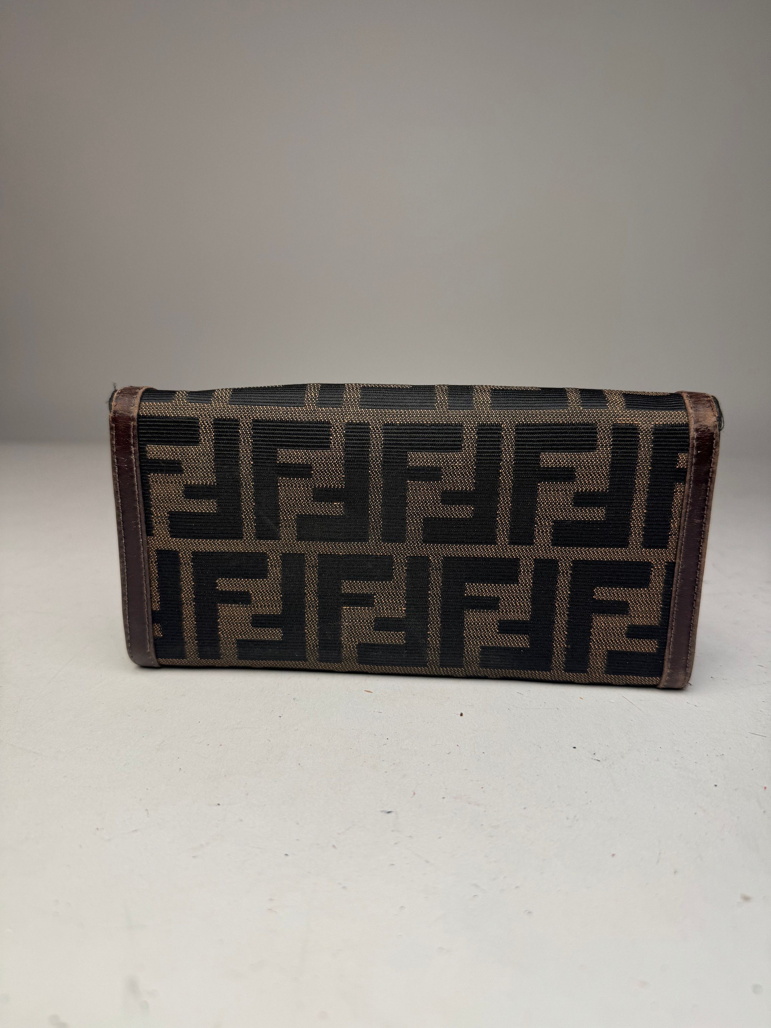 Fendi Vintage FF Monogram Canvas Leather Wallet Brown Size ONE SIZE - 2 Thumbnail