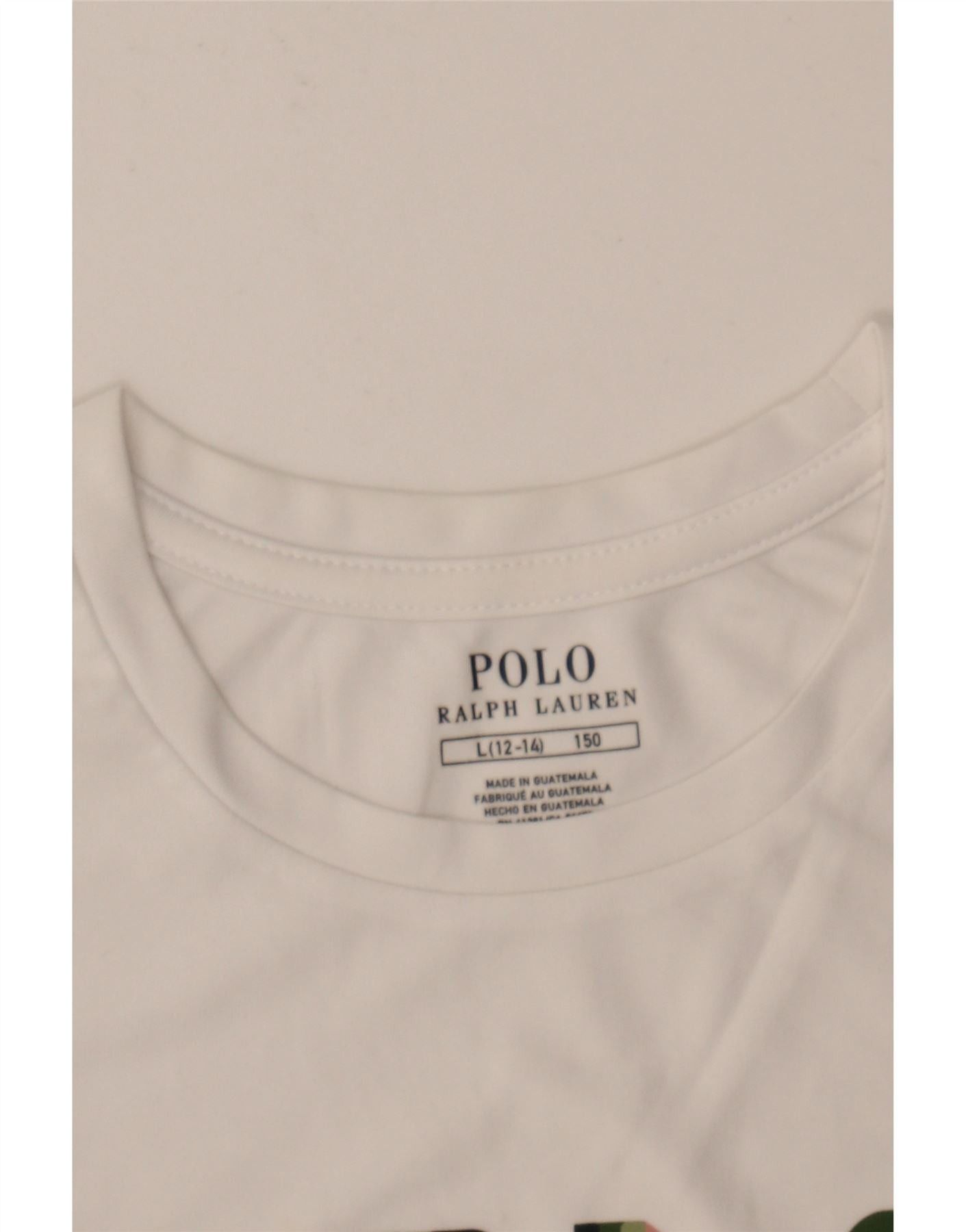 Polo Ralph Lauren Girls Graphic T-Shirt Top 12-13 Years Large White Size M / US 6-8 / IT 42-44 - 4 Thumbnail