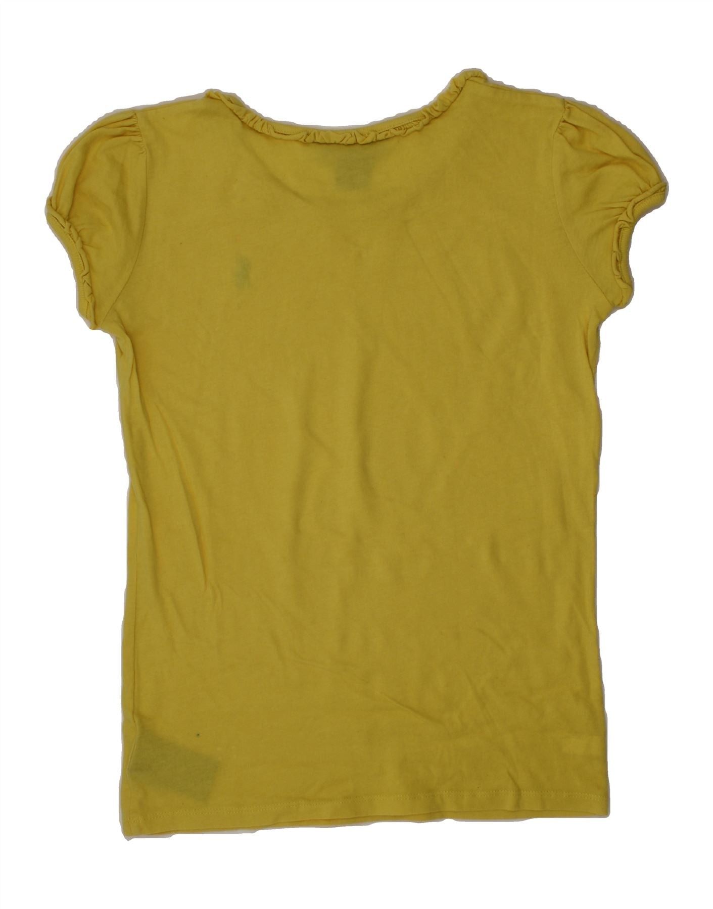 Polo Ralph Lauren Girls T-Shirt Top 8-9 Years Medium Yellow Cotton Size S / US 4 / IT 40 - 2 Thumbnail