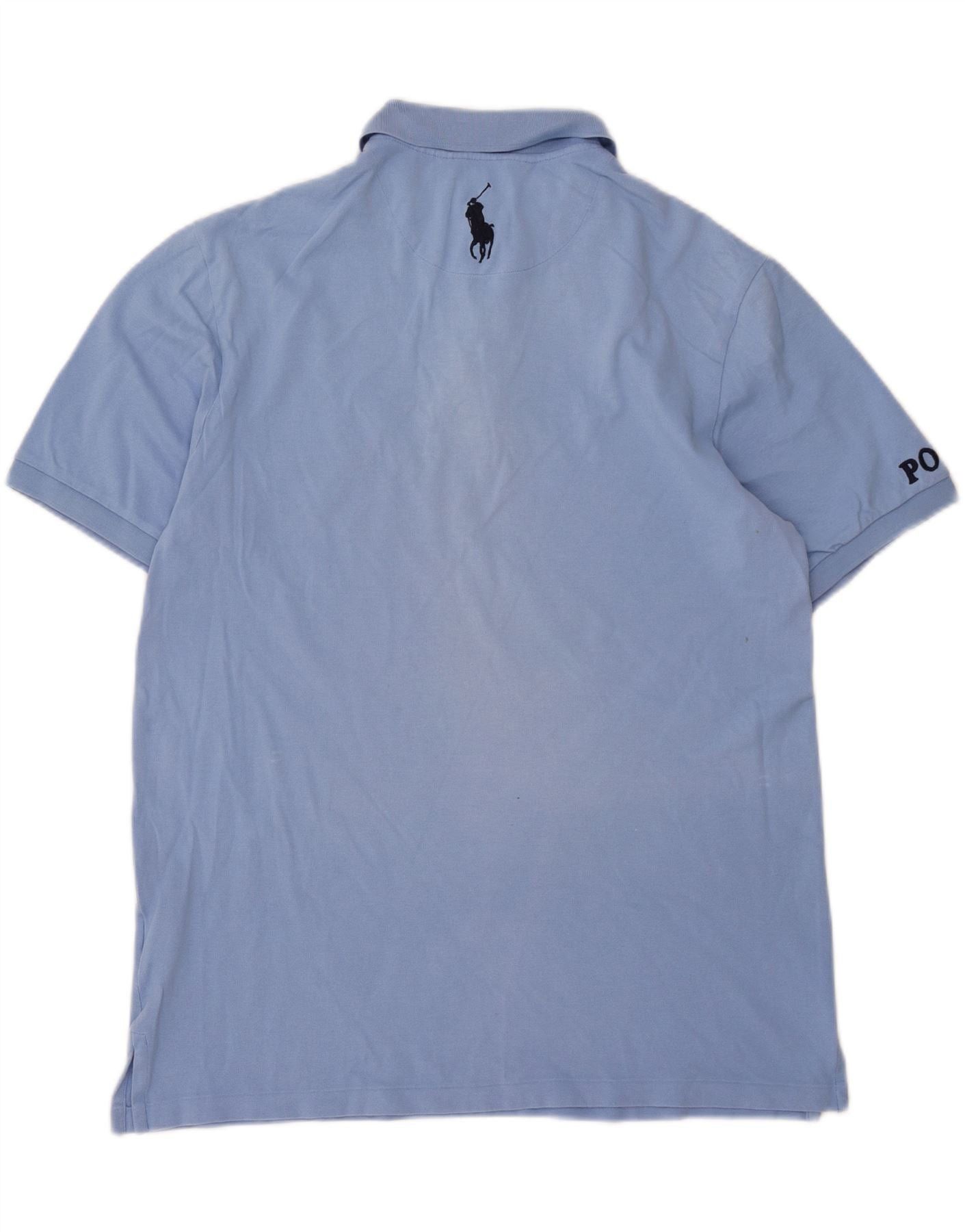 Polo Ralph Lauren Mens Pro-fit Graphic Polo Shirt Large Blue Cotton Size US XL / EU 56 / 4 - 2 Thumbnail