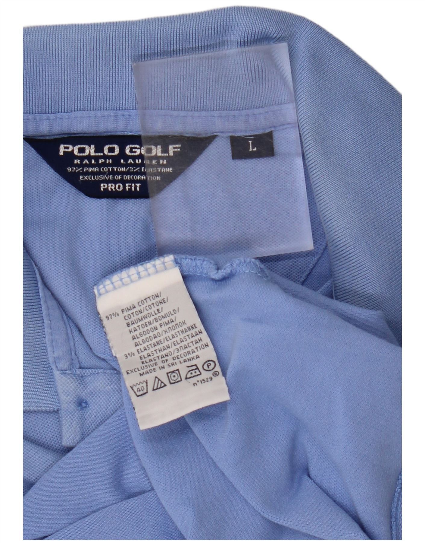 Polo Ralph Lauren Mens Pro-fit Graphic Polo Shirt Large Blue Cotton Size US XL / EU 56 / 4 - 5 Thumbnail