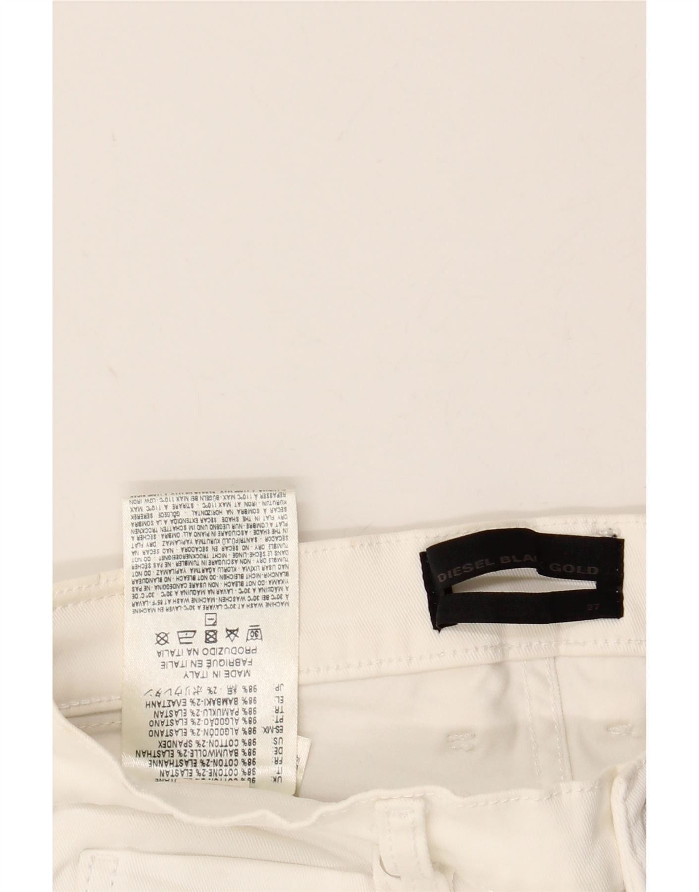 Diesel Womens Slim Jeans W27 L26 White Cotton Size 42" / US 20 - 3 Thumbnail