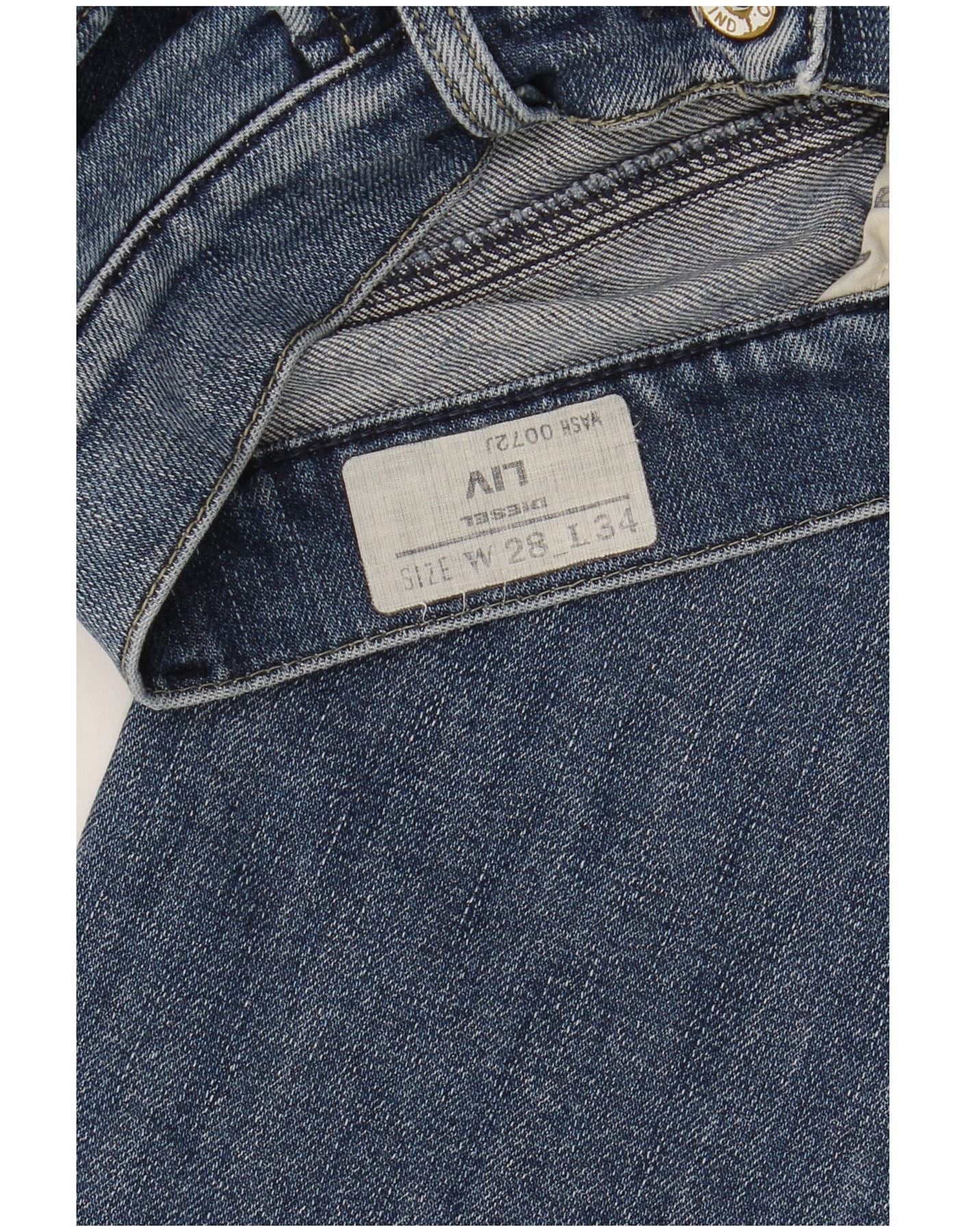Diesel Womens Liv Skinny Jeans W28 L34 Blue Cotton Size 42" / US 20 - 3 Thumbnail