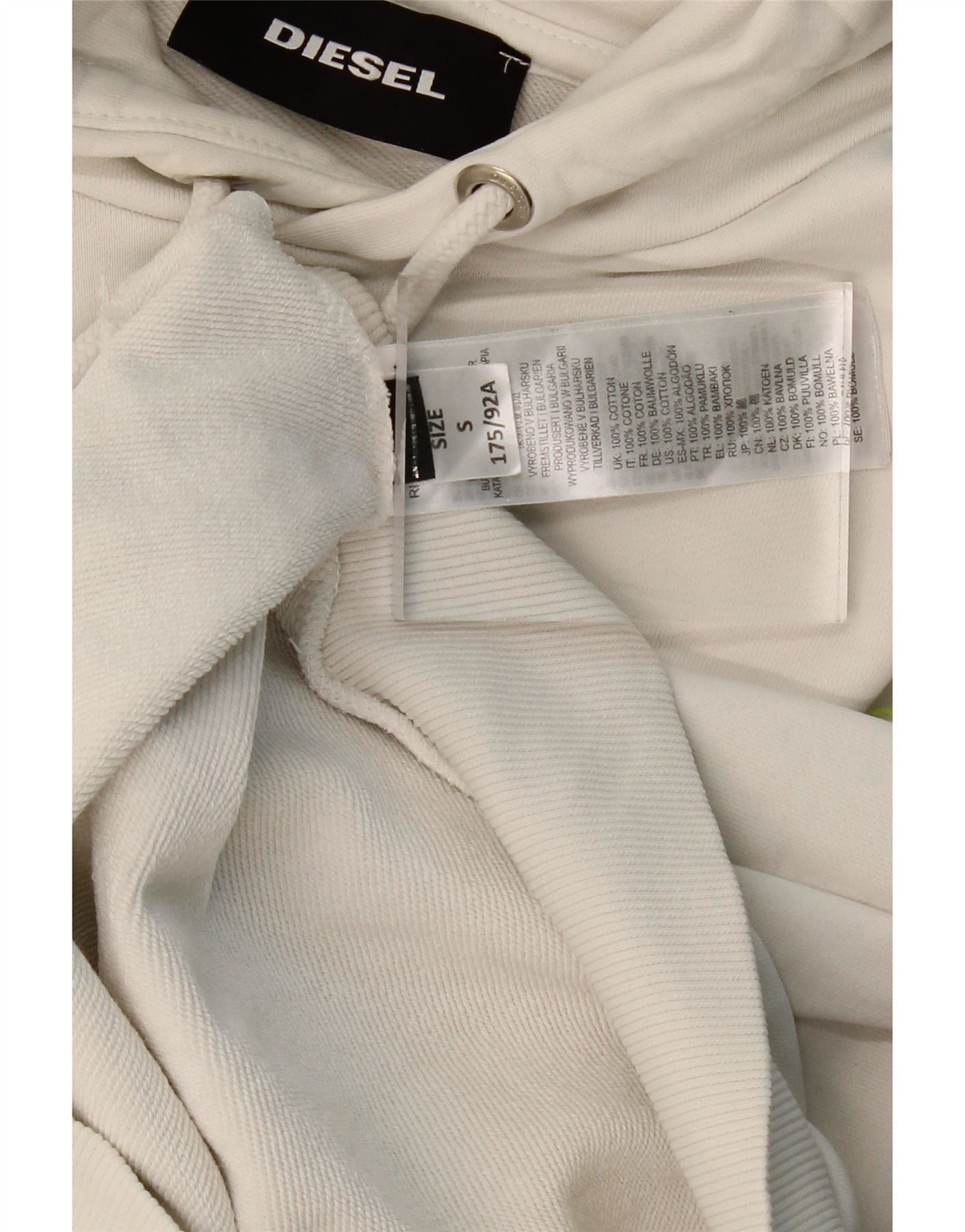 Diesel Mens Graphic Hoodie Jumper Small Grey Cotton Size US S / EU 44-46 / 1 - 6 Thumbnail