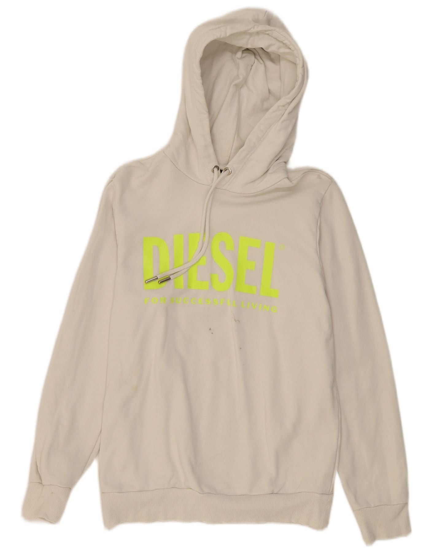 Diesel Mens Graphic Hoodie Jumper Small Grey Cotton Size US S / EU 44-46 / 1 - 3 Thumbnail