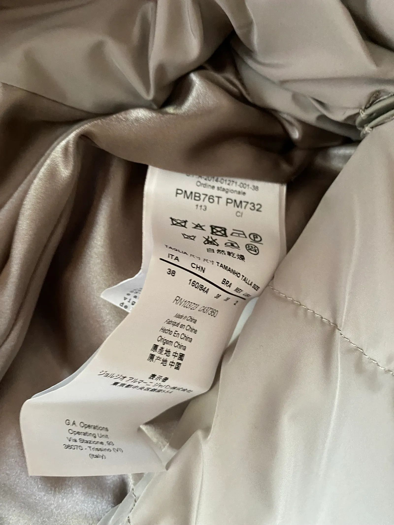 Armani Armani Collezioni Down Jacket Size XS / US 0-2 / IT 36-38 - 3 Thumbnail