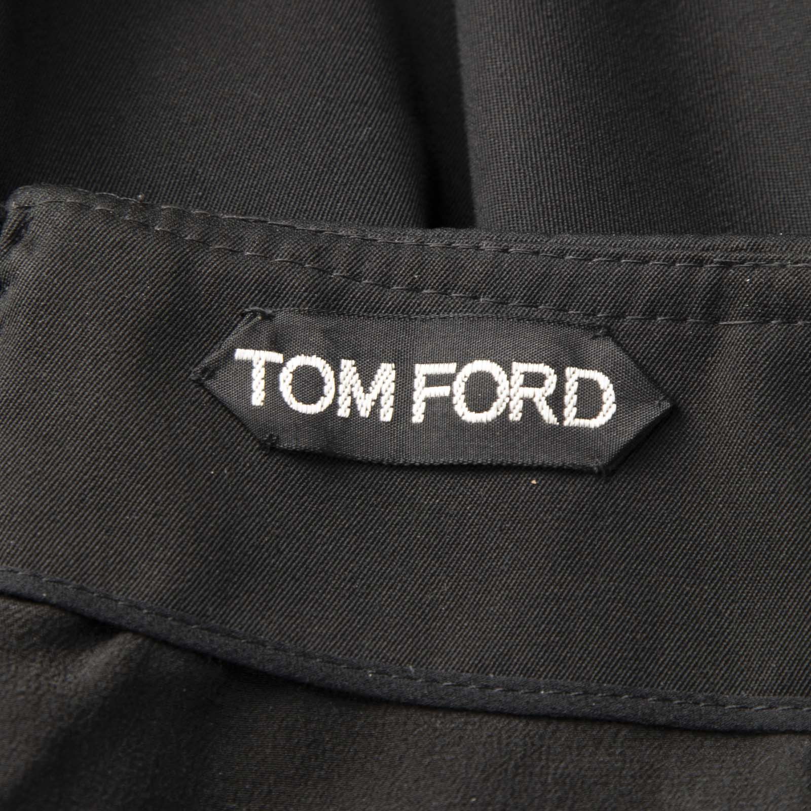Tom Ford Black Asymmetrical Midi Skirt Size 32" / US 10 / IT 46 - 5 Thumbnail