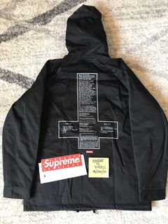 Supreme Supreme/Black Sabbath Hooded Parka Jacket Size Large Black