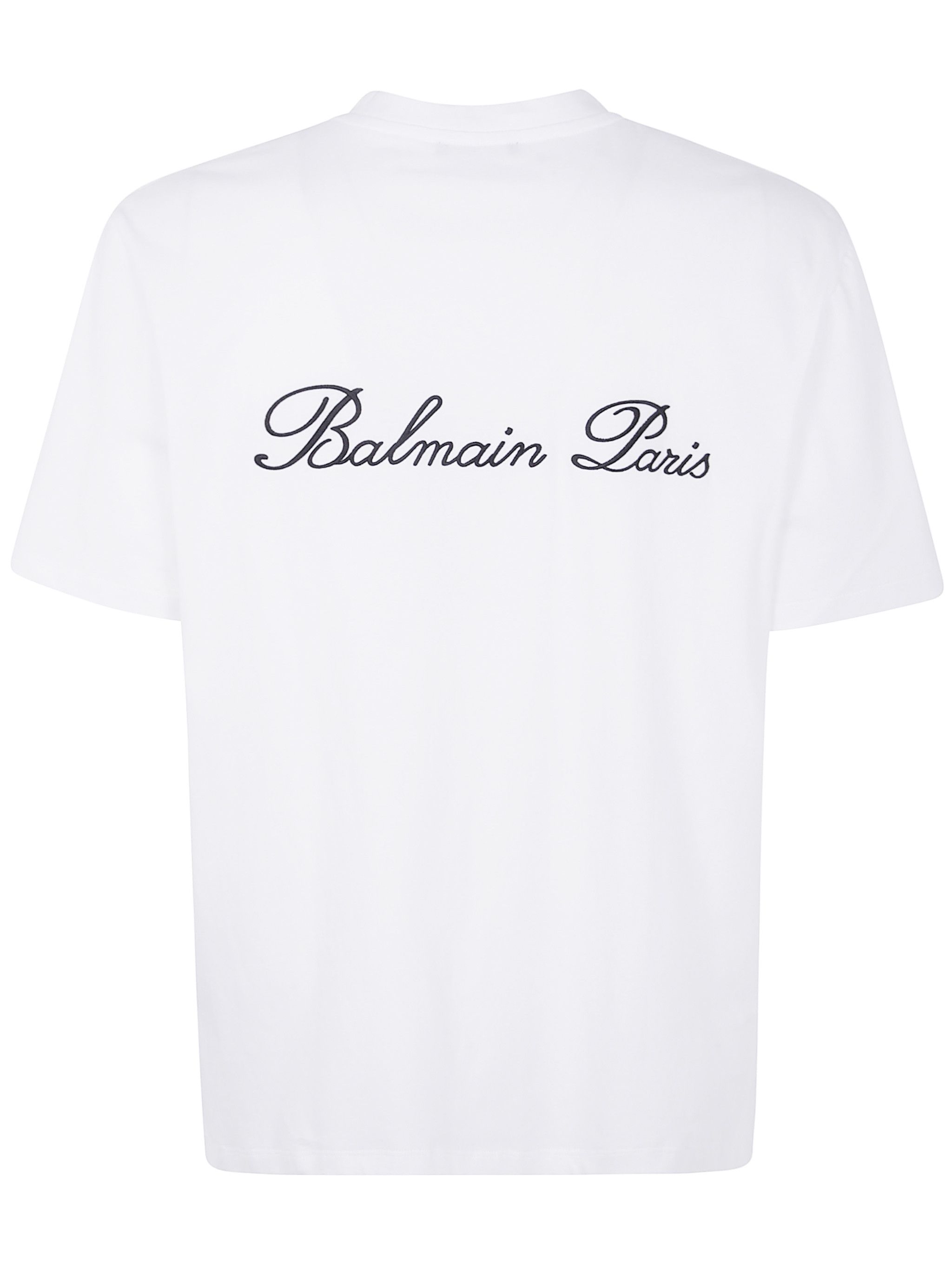 Balmain "BALMAIN SIGNATURE" EMBROIDERED T SHIRT REGULAR FIT Size US M / EU 48-50 / 2 - 2 Thumbnail