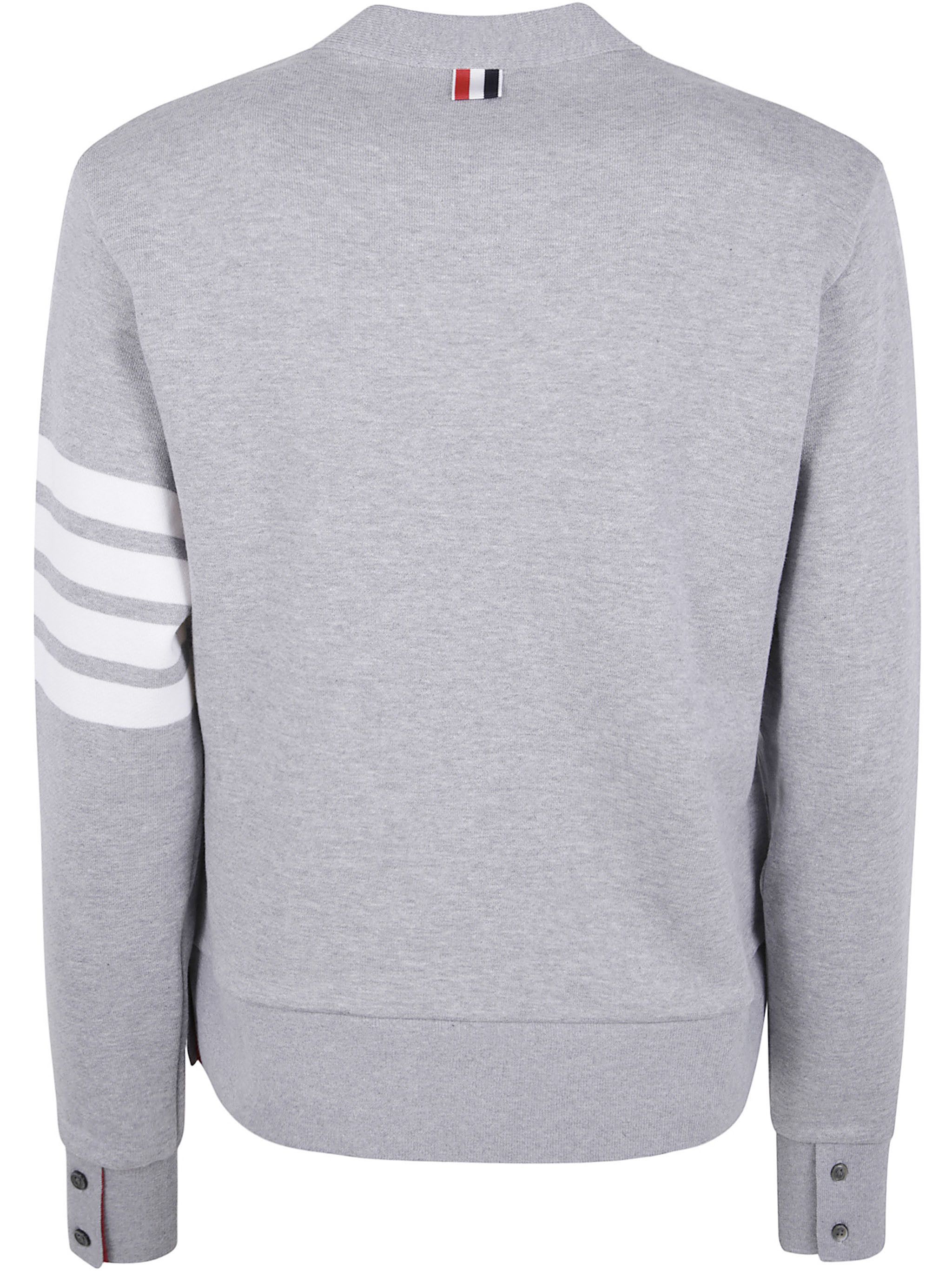 Thom Browne V-NECK CARDIGAN WITH ENGINEERED 4 IN CLASSIC LOOPBACK Size M / US 6-8 / IT 42-44 - 2 Thumbnail