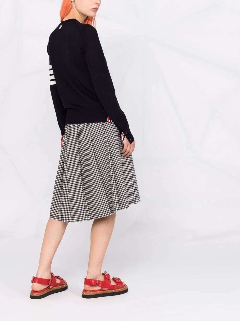 Thom Browne RELAXED FIT PULLOVER WITH 4 BAR IN FINE MERINO WOOL Size M / US 6-8 / IT 42-44 - 3 Thumbnail