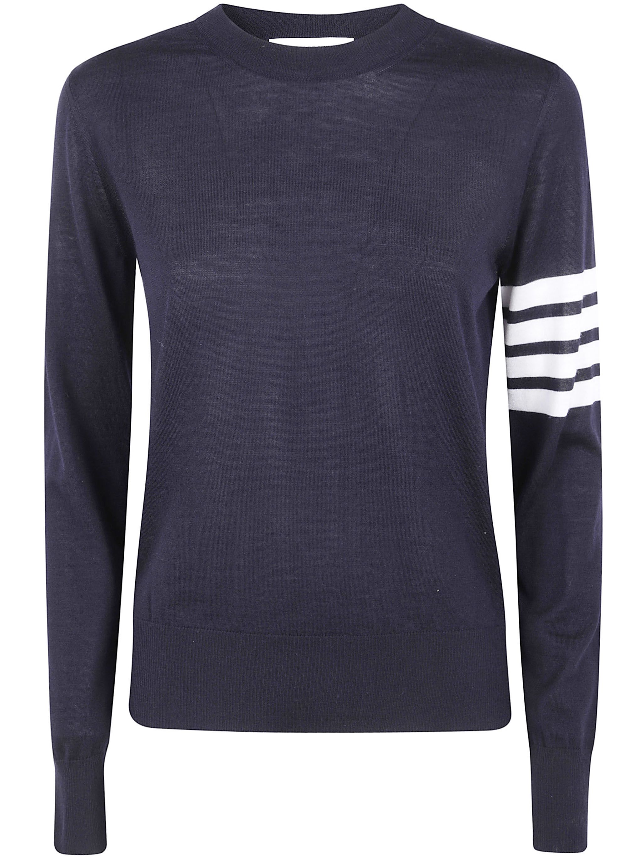 Thom Browne RELAXED FIT PULLOVER WITH 4 BAR IN FINE MERINO WOOL Size M / US 6-8 / IT 42-44 - 7 Thumbnail