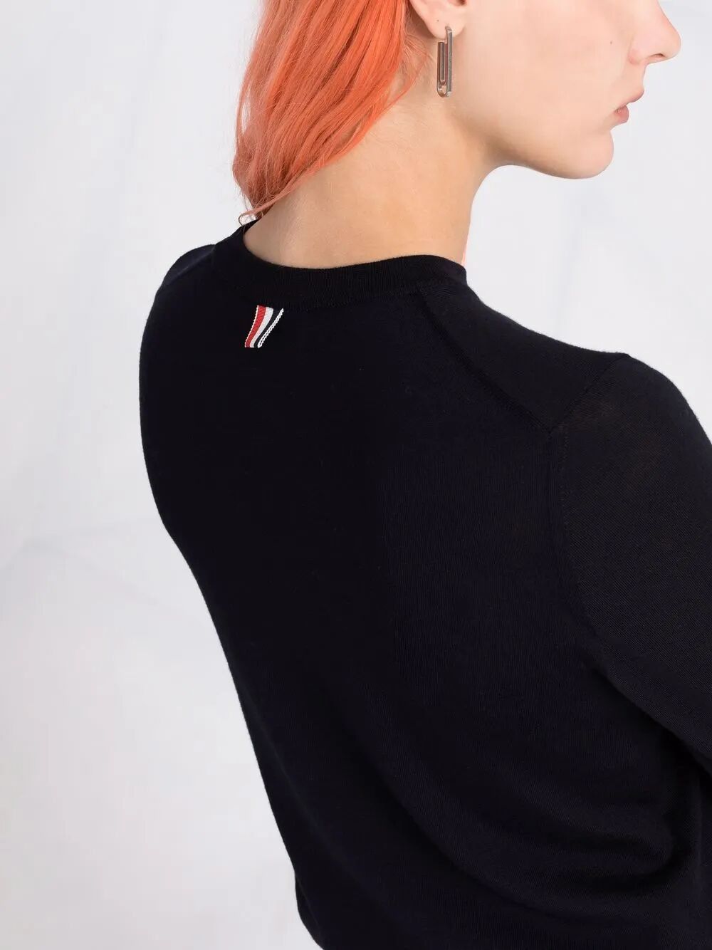 Thom Browne RELAXED FIT PULLOVER WITH 4 BAR IN FINE MERINO WOOL Size M / US 6-8 / IT 42-44 - 2 Thumbnail