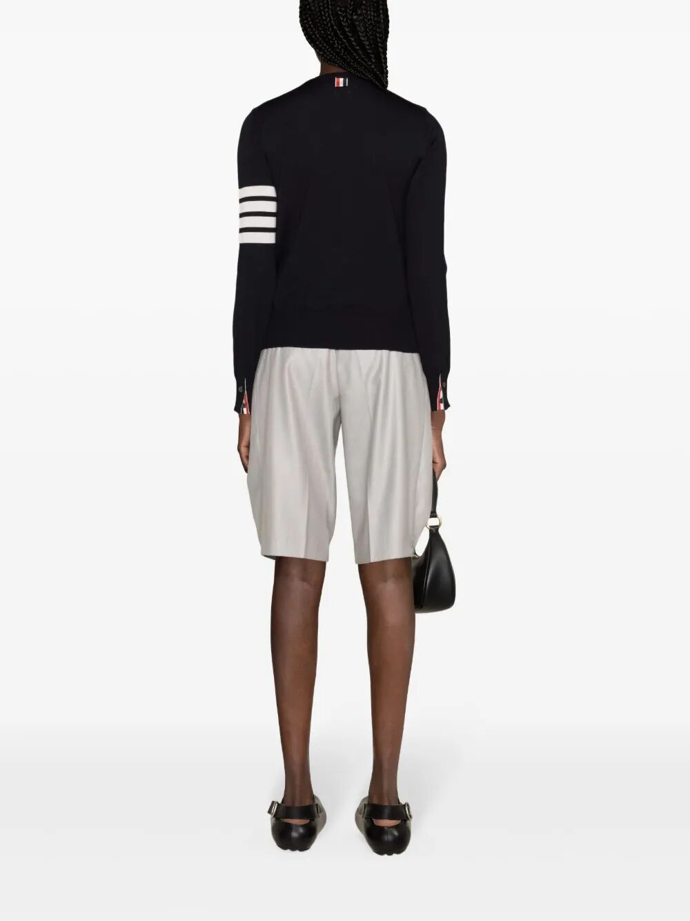 Thom Browne RELAXED FIT PULLOVER WITH 4 BAR IN FINE MERINO WOOL Size L / US 10 / IT 46 - 5 Thumbnail