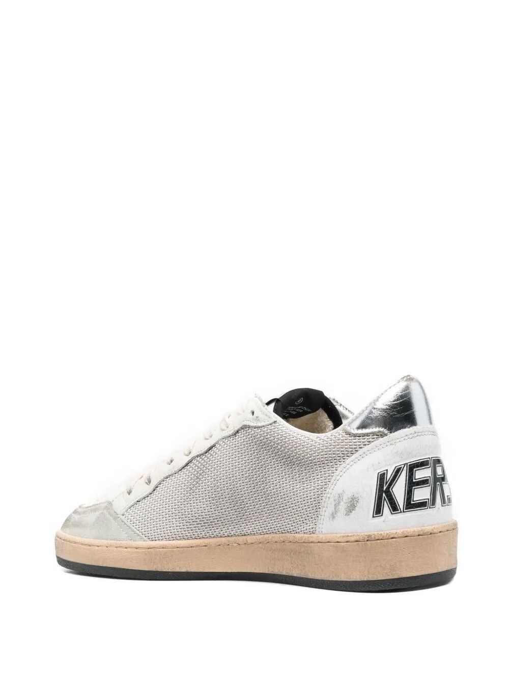 Golden Goose "BALL STAR" NET UPPER SUEDE STAR LAMINATED HEEL CRACK SPUR Size US 12 / EU 45 - 2 Thumbnail