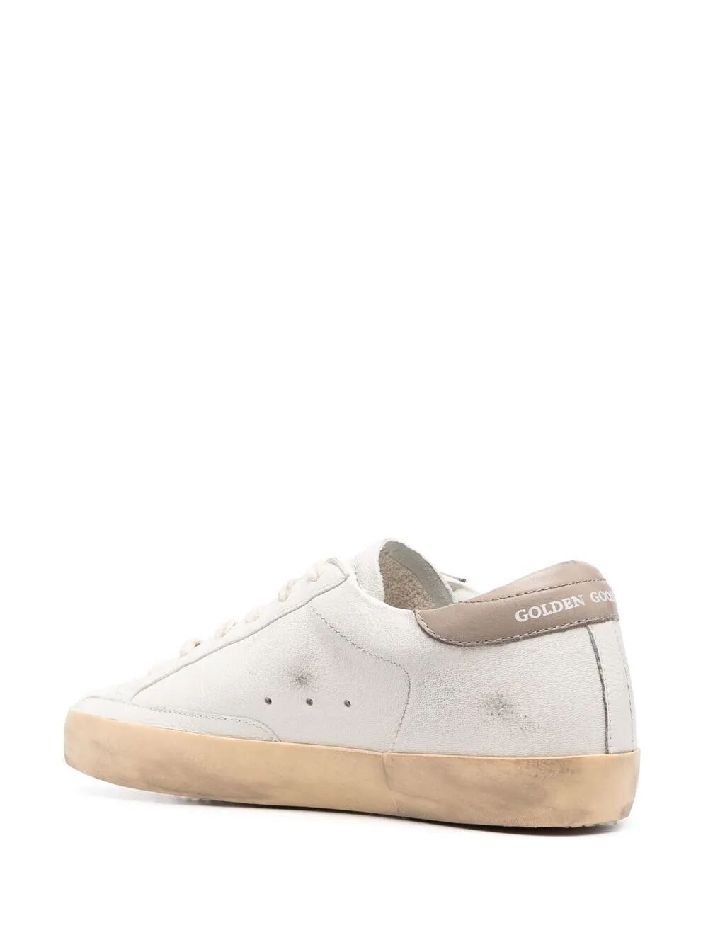 SUPER STAR NAPPA UPPER LAMINATED STAR LEATHER HEEL METAL LETTERING