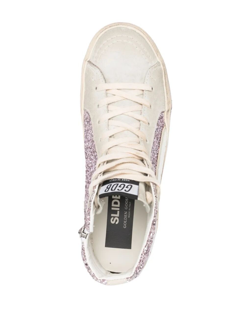 SLIDE GLITTER UPPER SUEDE TOE SHINY LEATHER STAR AND WAVE LEATHER LIST