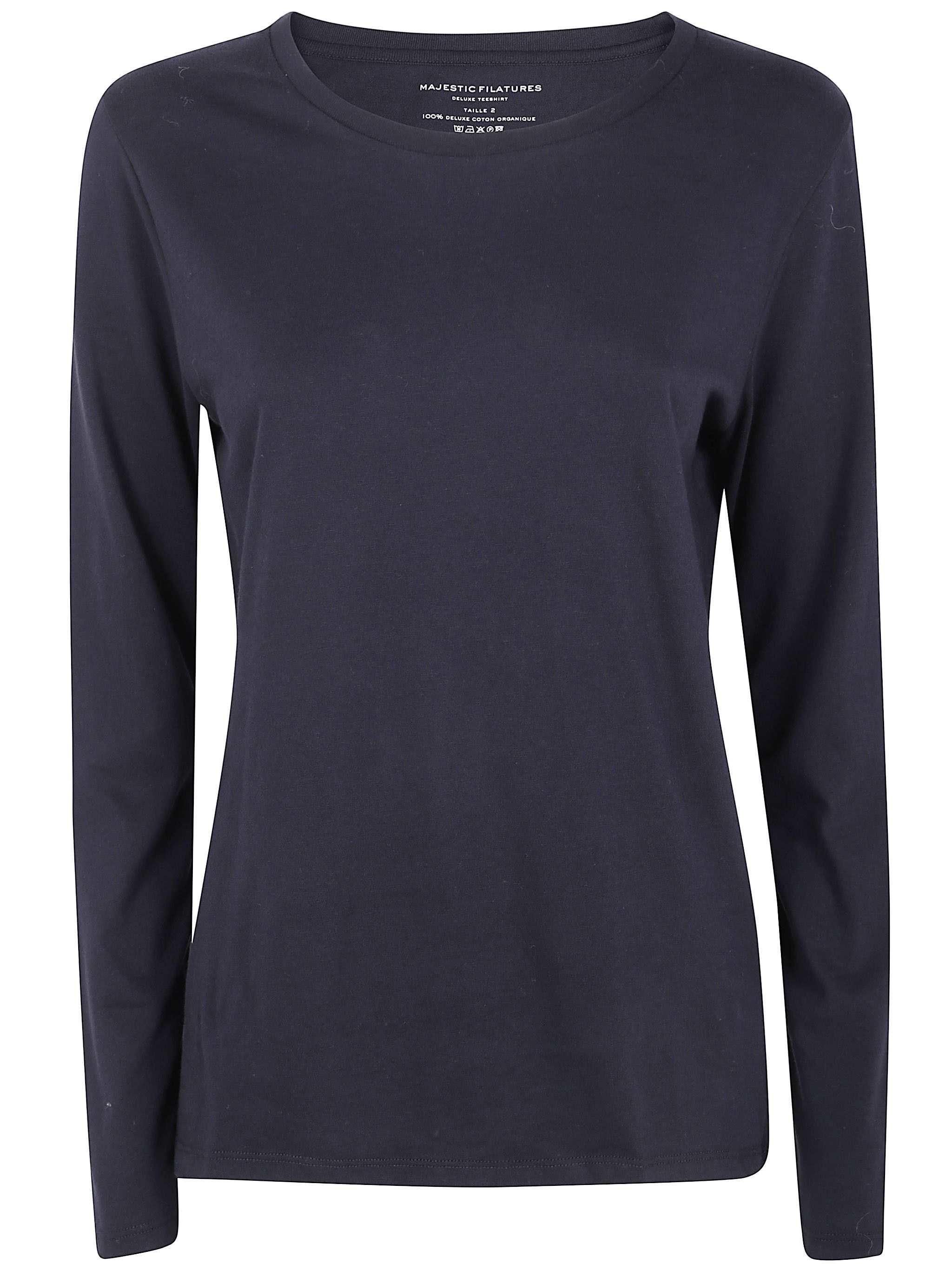 Majestic ROUND NECK LONG SLEEVE SWEATER Size L / US 10 / IT 46 - 4 Thumbnail