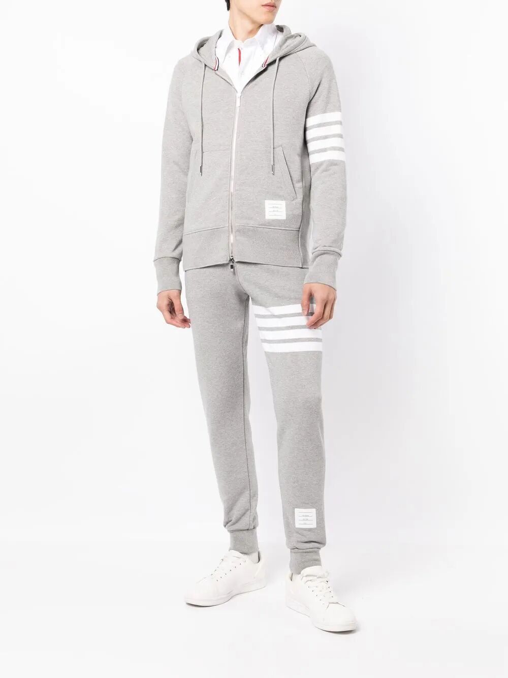 Thom Browne CLASSIC FULL ZIP HOODIE IN CLASSIC LOOPBACK WITH ENGINEERED 4 BAR Size US M / EU 48-50 / 2 - 5 Thumbnail