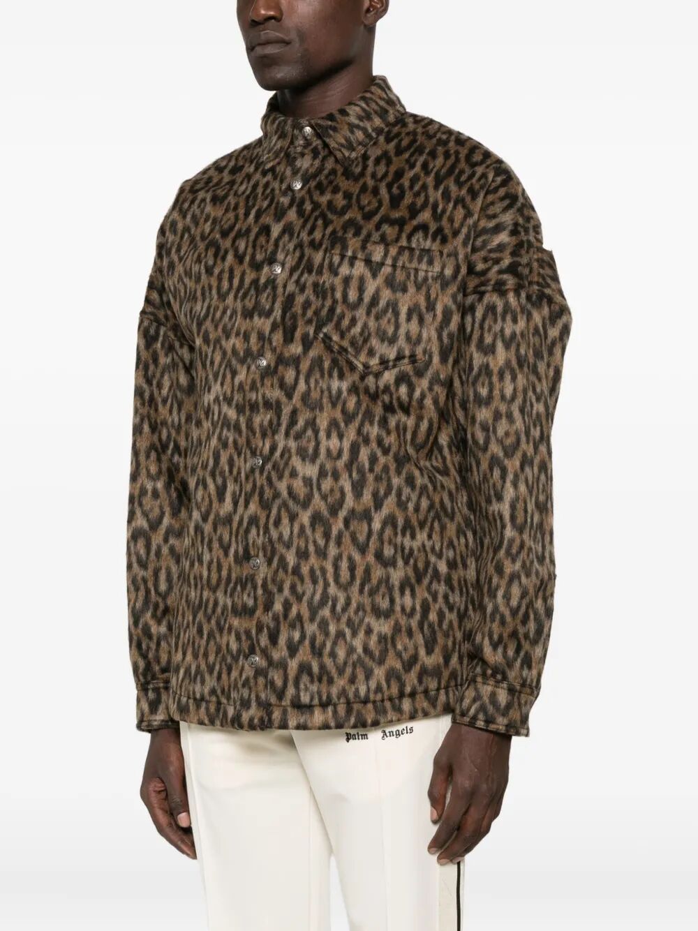 Palm Angels "CLASSIC LOGO ANIMALIER" OVERSHIRT Size US L / EU 52-54 / 3 - 5 Thumbnail