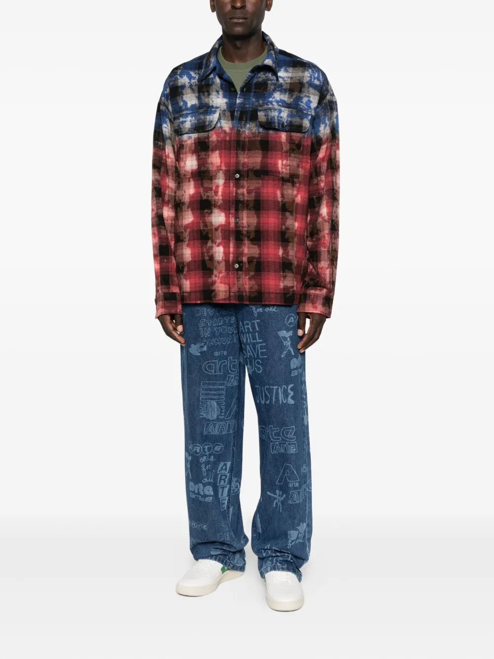 Palm Angels "B CURVED LOGO CHECK" LONG SLEEVES SHIRT Size US L / EU 52-54 / 3 - 3 Thumbnail