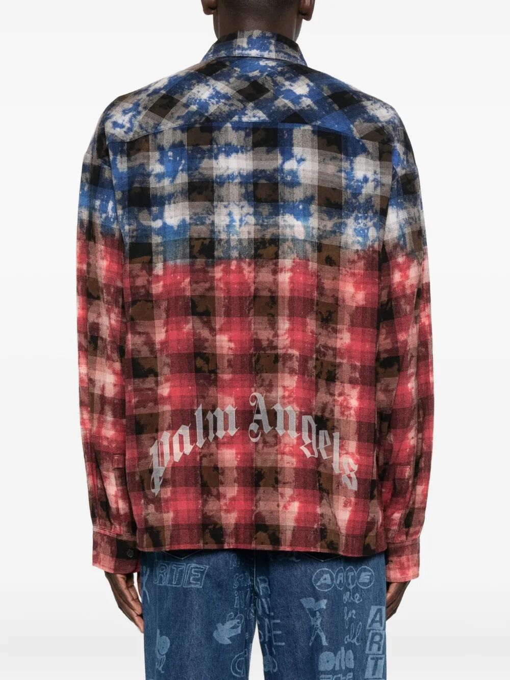 Palm Angels "B CURVED LOGO CHECK" LONG SLEEVES SHIRT Size US XL / EU 56 / 4 - 4 Thumbnail
