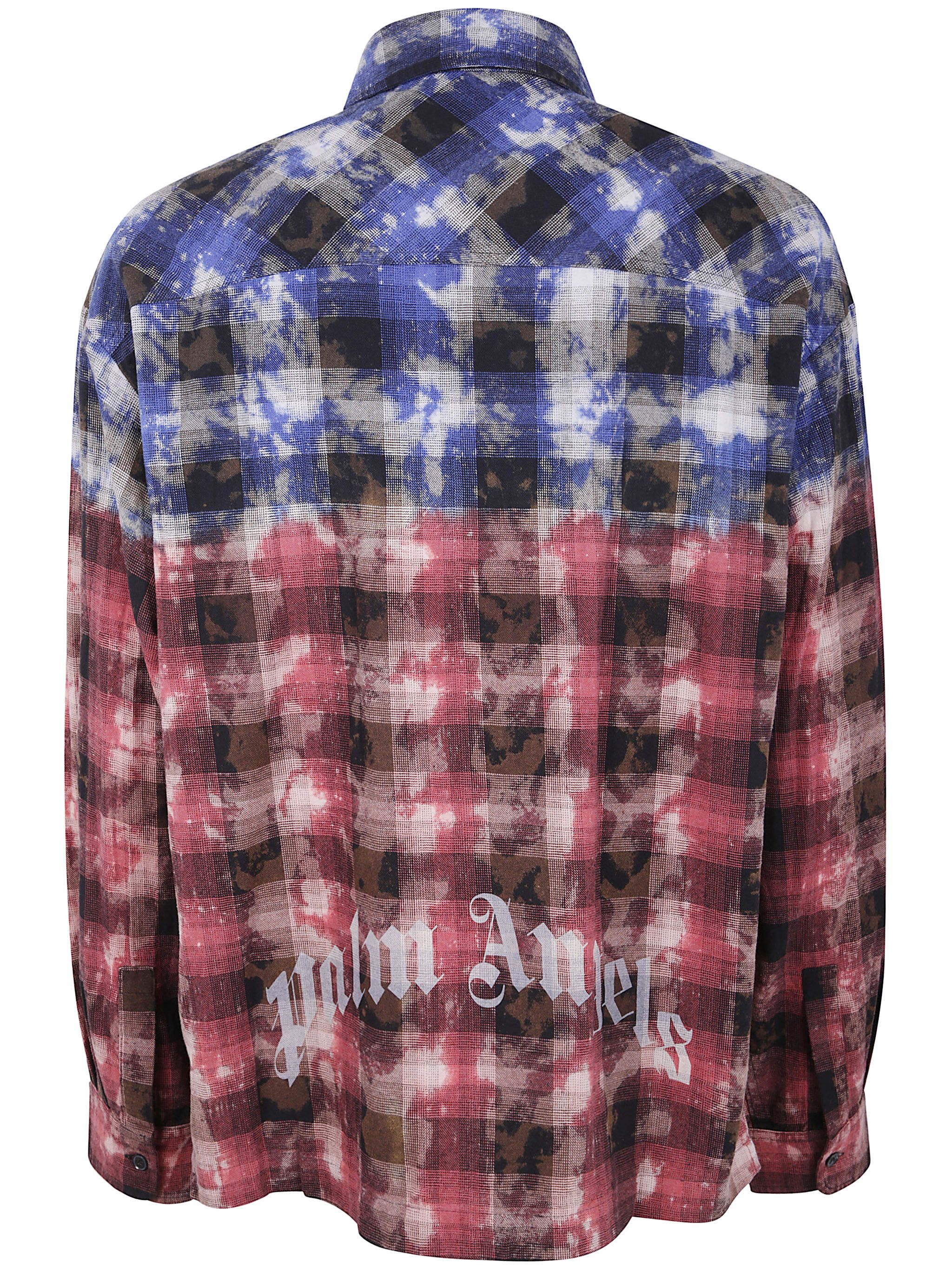Palm Angels "B CURVED LOGO CHECK" LONG SLEEVES SHIRT Size US XL / EU 56 / 4 - 7 Thumbnail