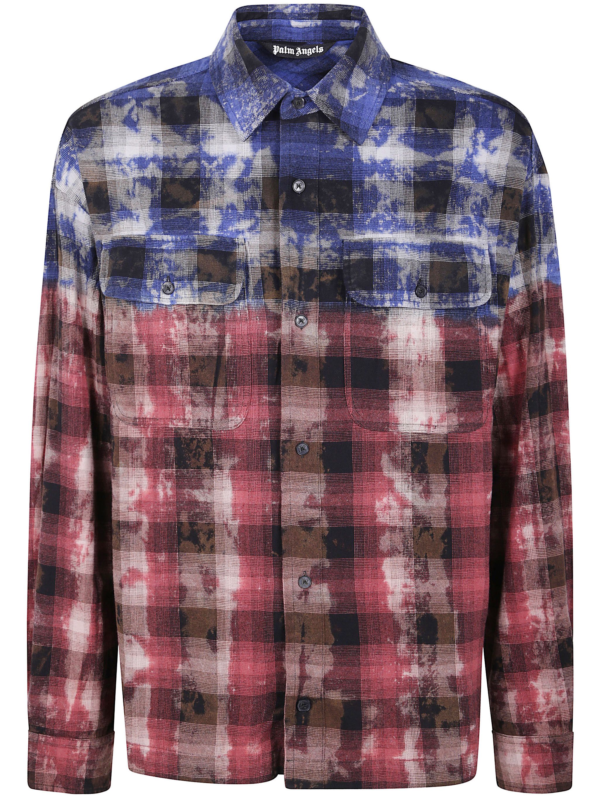 Palm Angels "B CURVED LOGO CHECK" LONG SLEEVES SHIRT Size US XL / EU 56 / 4 - 6 Thumbnail