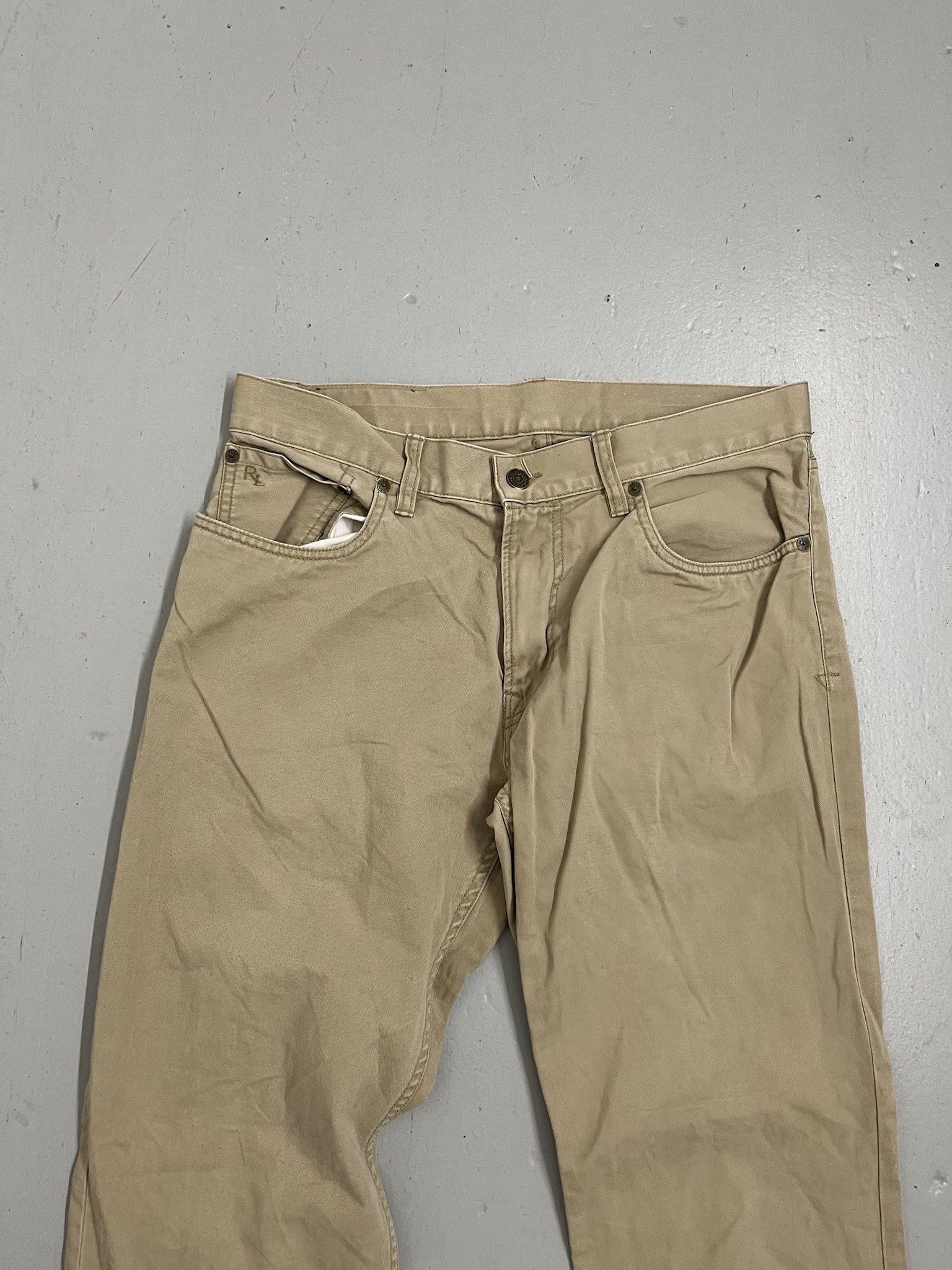 Polo Ralph Lauren × Vintage Vintage Polo Ralph Lauren Tan Chino Pants Size 33x31.5 Size US 33 - 2 Thumbnail