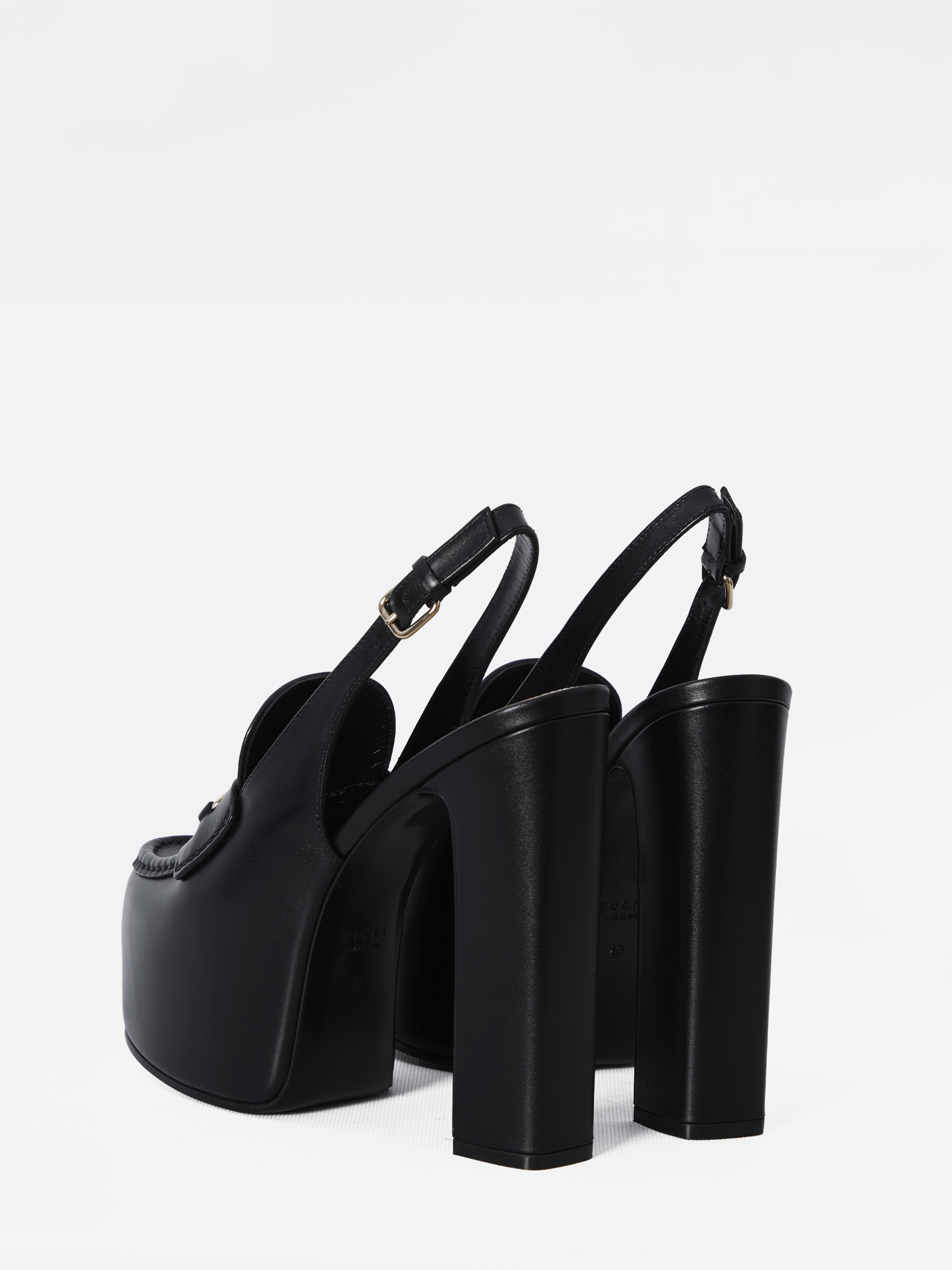 Gucci Gucci Horsebit Platform Slingbacks SIZE 38.5 Size ONE SIZE - 3 Thumbnail