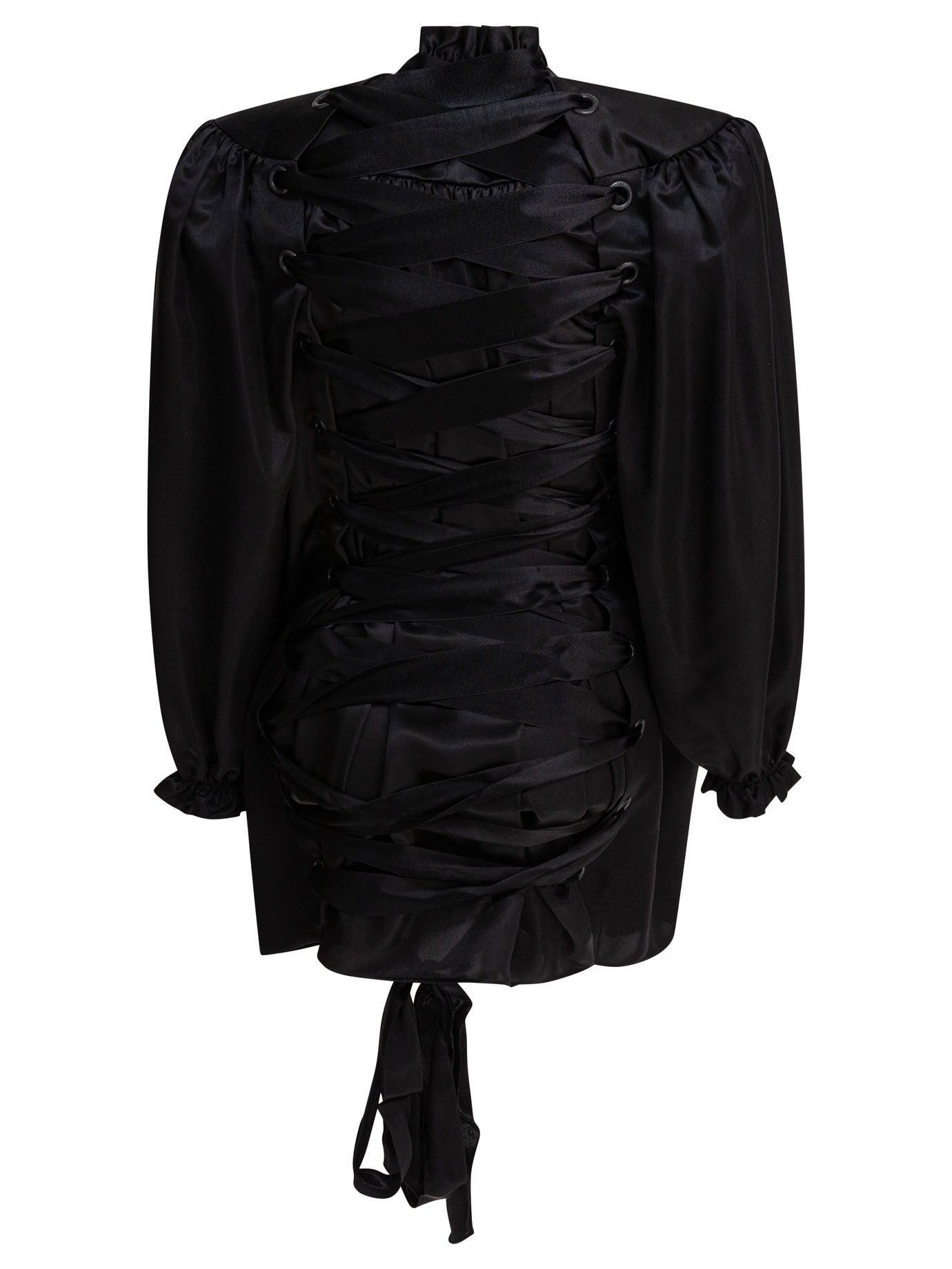 Balenciaga Balenciaga Lace-Up Blouse FR 38 Women - USA Duties Paid Size XS / US 0-2 / IT 36-38 - 2 Thumbnail