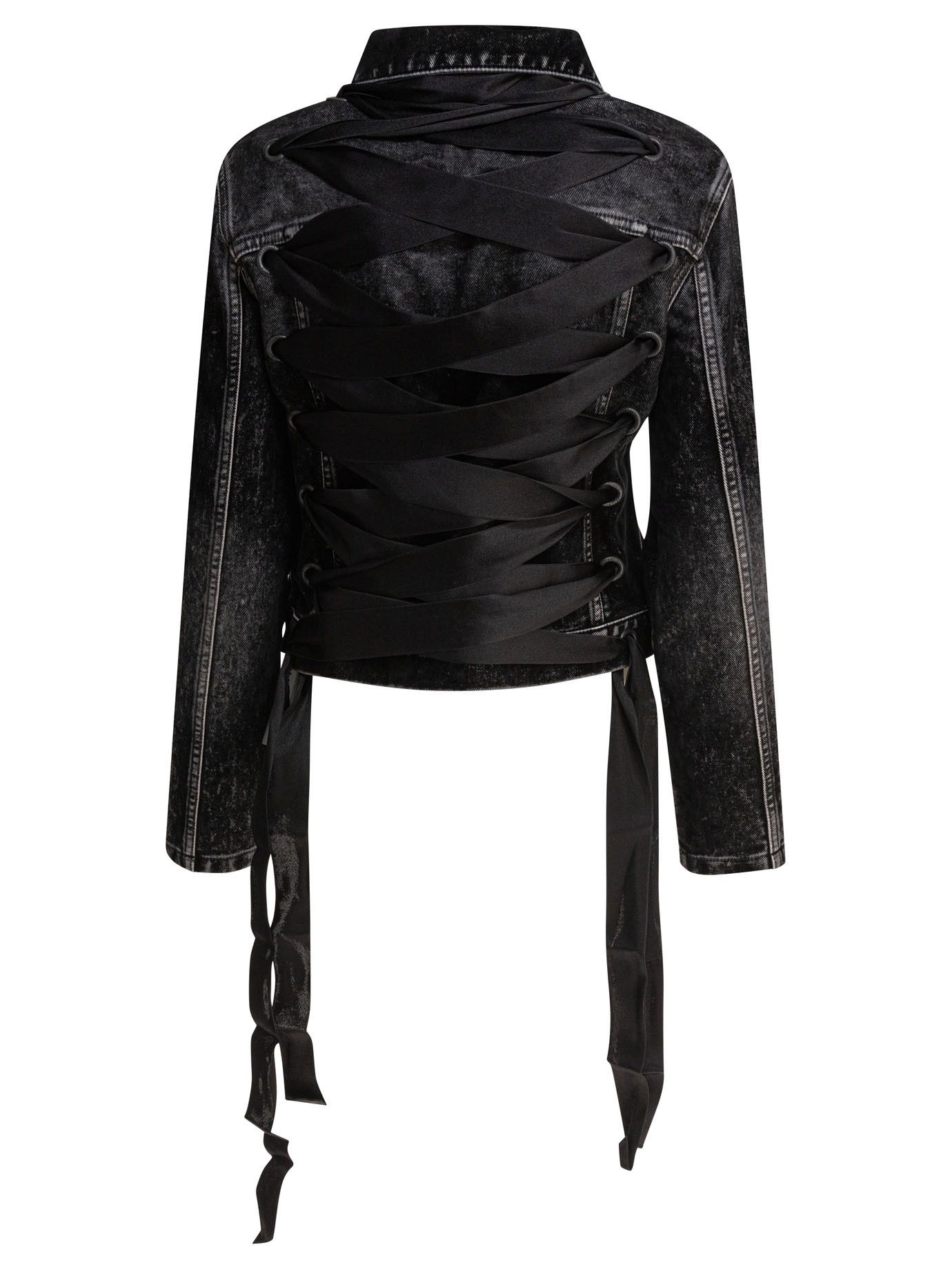 Balenciaga Balenciaga Denim Jacket With Laces FR 38 Women - USA Duties Paid Size XS / US 0-2 / IT 36-38 - 2 Thumbnail