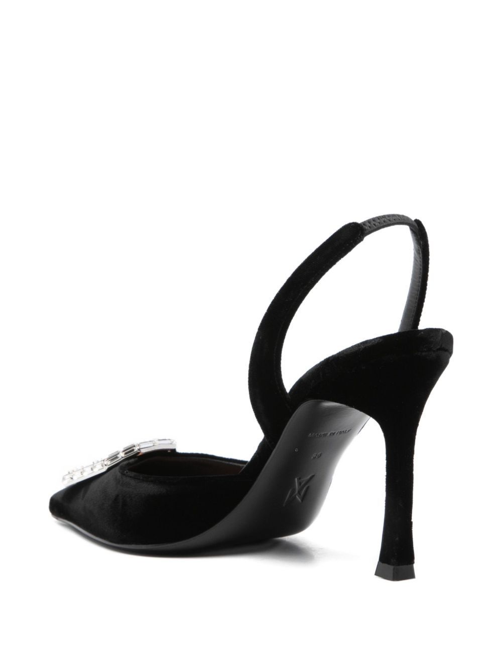 Amina Muaddi CAMELIA VELVET SLINGBACK PUMPS Size US 6.5 / IT 36.5 - 3 Thumbnail