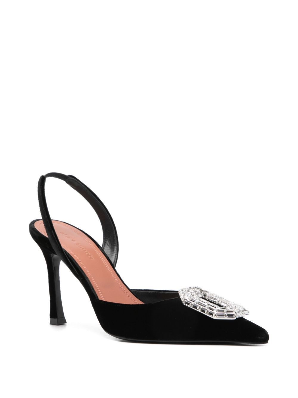 Amina Muaddi CAMELIA VELVET SLINGBACK PUMPS Size US 6.5 / IT 36.5 - 2 Thumbnail