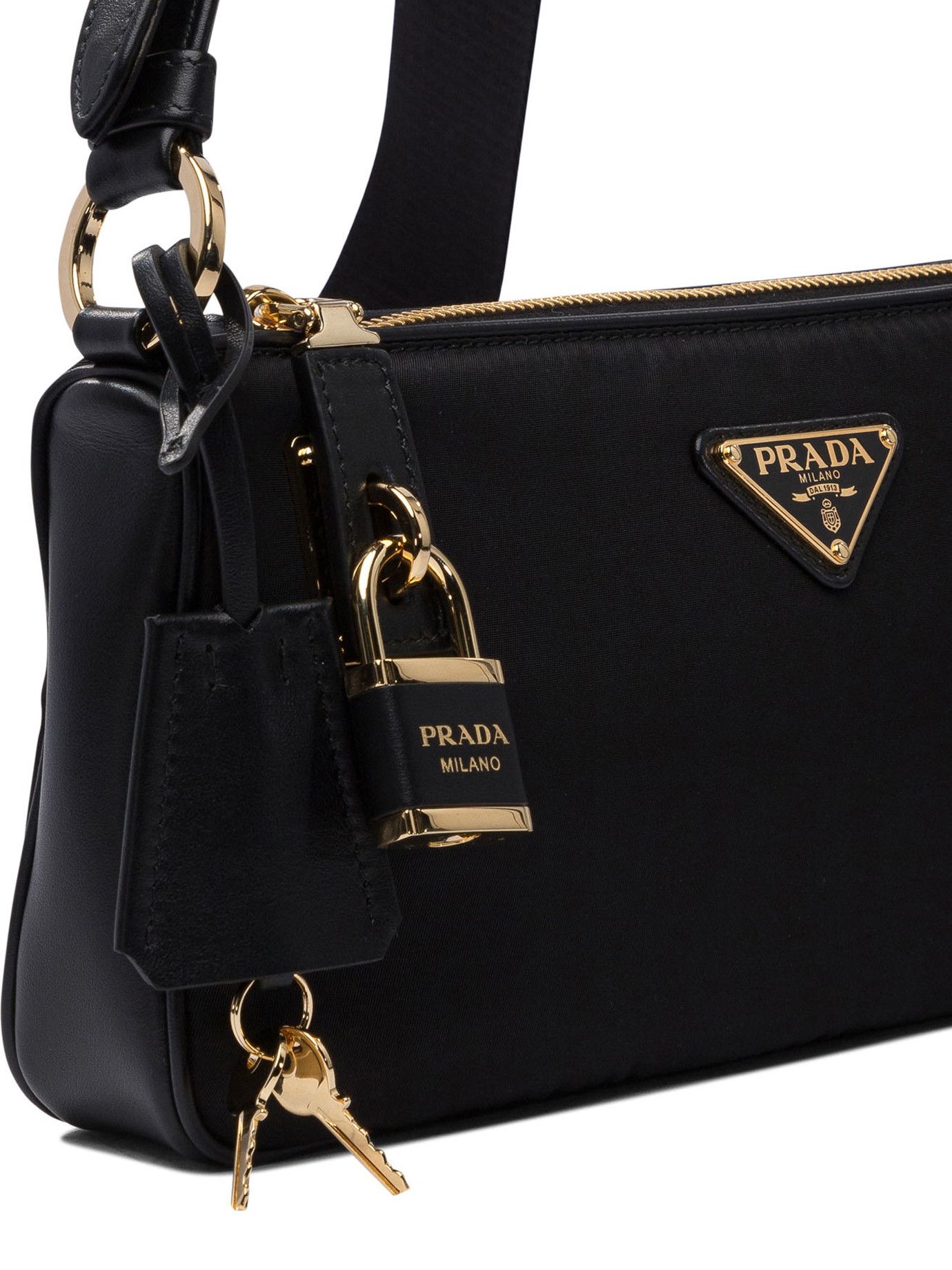 Prada Prada Re-Nylon And Leather Small Shoulder Bag tag size U Women - USA Duties Paid Size ONE SIZE - 4 Thumbnail