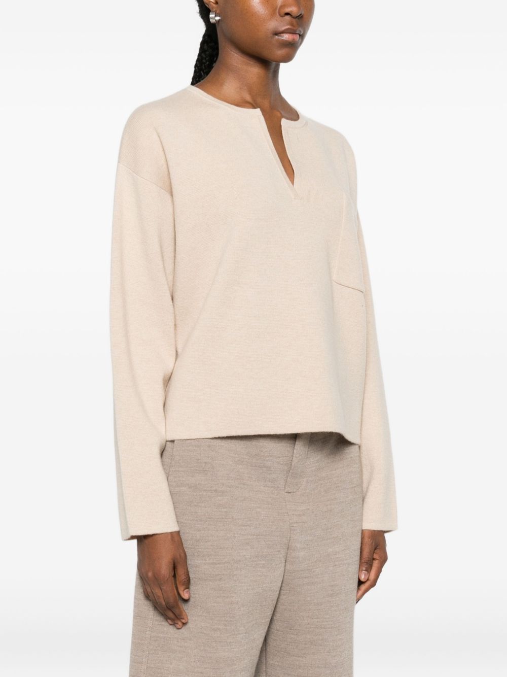 Max Mara V-NECK SWEATER IN CASHMERE WOOL Size XS / US 0-2 / IT 36-38 - 5 Thumbnail