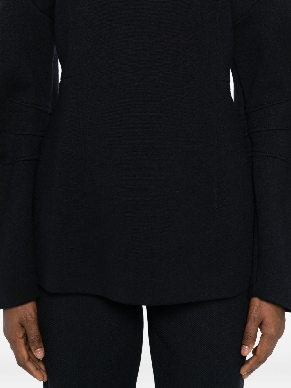 Max Mara CREW NECK SWEATER IN WOOL AND COTTON Size XS / US 0-2 / IT 36-38 - 5 Thumbnail