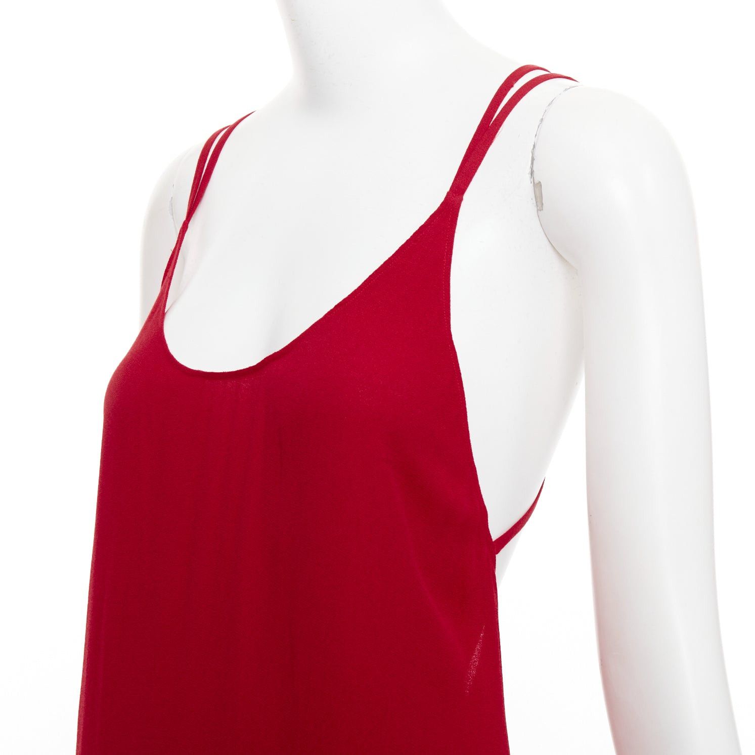 Reformation REFORMATION Miguel cherry red viscose blend criss cross open back gown XS Size S / US 4 / IT 40 - 7 Thumbnail