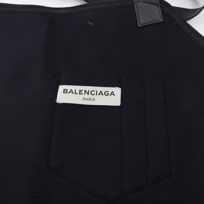 Balenciaga BALENCIAGA Runway black wool leather strap buckle apron dungaree Size M / US 6-8 / IT 42-44 - 11 Thumbnail