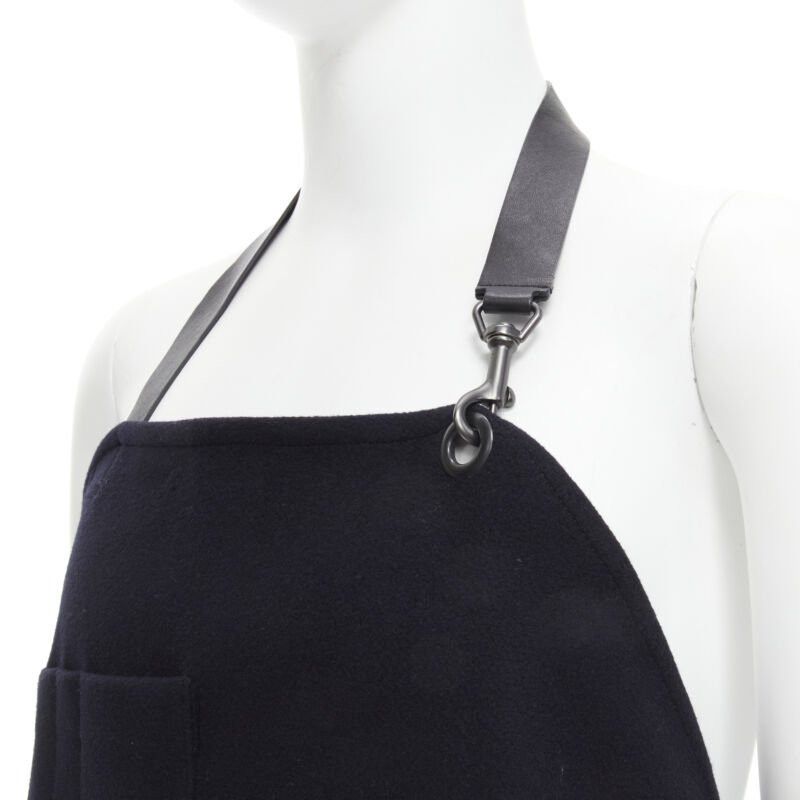 Balenciaga BALENCIAGA Runway black wool leather strap buckle apron dungaree Size M / US 6-8 / IT 42-44 - 7 Thumbnail