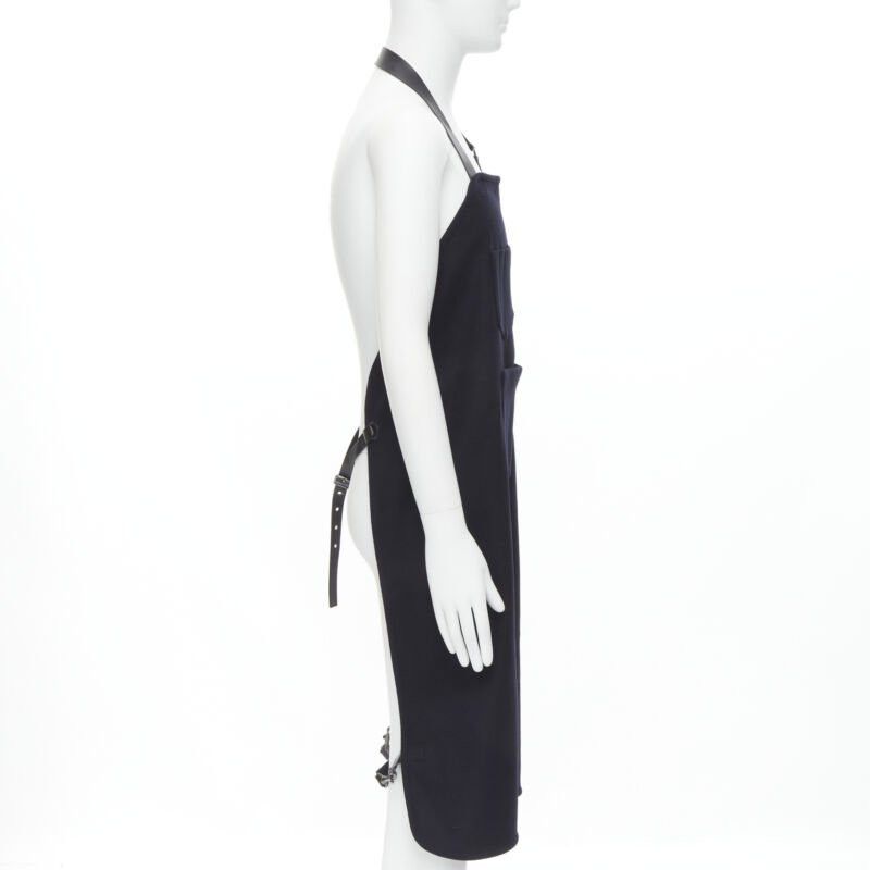 Balenciaga BALENCIAGA Runway black wool leather strap buckle apron dungaree Size M / US 6-8 / IT 42-44 - 4 Thumbnail