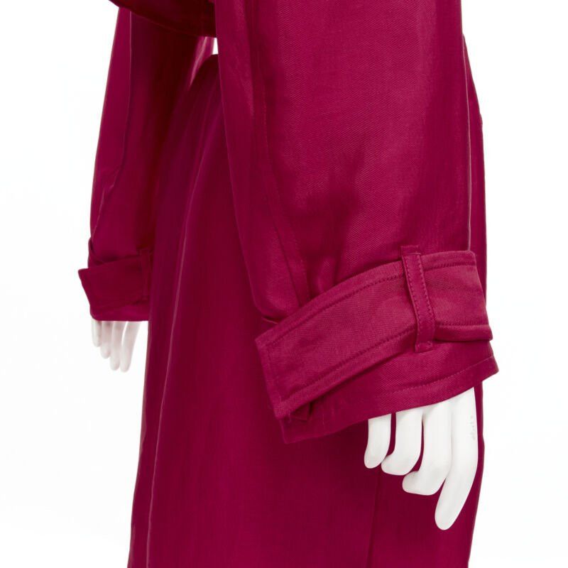 Haider Ackermann HAIDER ACKERMANN Fuschia pink linen rayon flap layered robe coat FR34 XS Size XS / US 0-2 / IT 36-38 - 7 Thumbnail