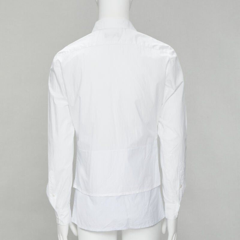 Raf Simons RAF SIMONS white extended layered hem deconstructed shirt EU44 S Size US M / EU 48-50 / 2 - 5 Thumbnail