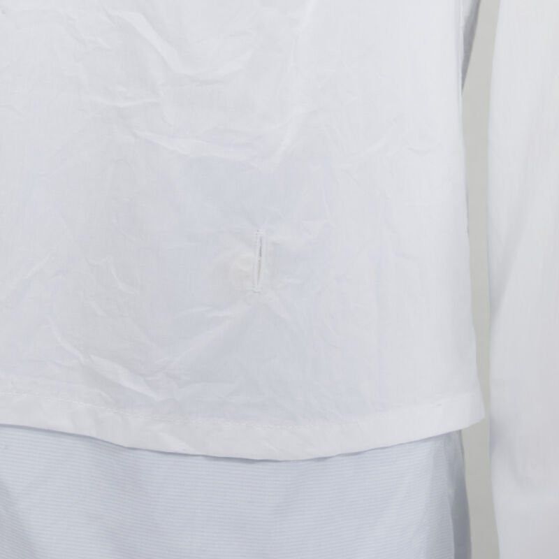 Raf Simons RAF SIMONS white extended layered hem deconstructed shirt EU44 S Size US M / EU 48-50 / 2 - 9 Thumbnail